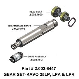 KaVo 25 LP / LPA / LPR 3-Piece Gear Set